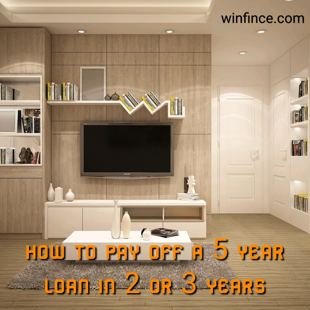 How to pay off a 5 year loan in 2 years